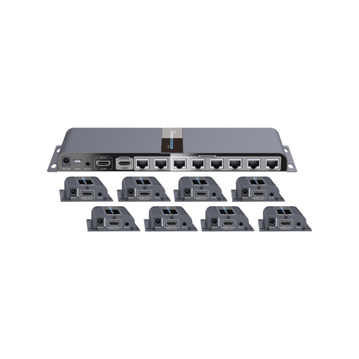 [SEC3054] Kit completo; distribuidor de 1 entrada hdmi a 8 salidas a 1080p    