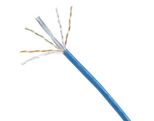 [SEC3063] Bobina de cable utp 305 m. de cobre, netkey, azul, categoría 6 (24 awg), 1000mbps, riser (cmr), de 4 pares