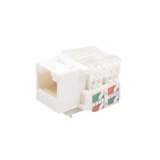 [WIR864] Módulo jack keystone cat6 con terminación 110 (punchdown) para faceplate - color blanco