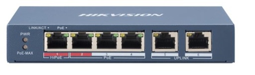 [SEC3099] Switch poe+ / no administrable / 3 puertos 10/100 mbps 802.3 af/at (30 w) + 1 puerto 100 mbps hi-poe (60 w) / 2 puertos 10/100 m
