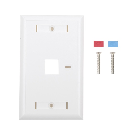 [WIR870] Placa de Pared LinkedPRO 1 Puerto Keystone Con Espacio Para Etiqueta