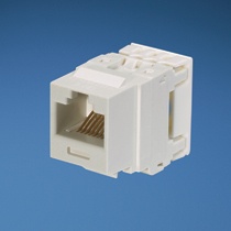 [WIR874] Conector jack estilo 110 (de impacto), tipo keystone, categoría 6, de 8 posiciones y 8 cables, color blanco
