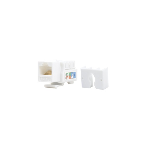 [WIR883] Módulo jack keystone cat5e con terminación 110 (punchdown) para faceplate - color blanco