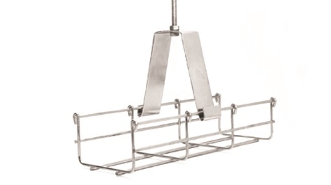 [WIR886] Suspensión conjunto 100 mm, para montar la charola desde el techo, con acabado electro zinc para varilla de 1/4, 5/16 y 3/8