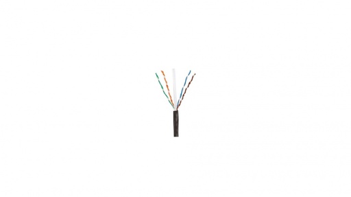 [SEC3232] Bobina de cable utp de 4 pares, pannet, para exterior con gel, cat6 (23 awg), industrial para climas extremos, color negro, 305 