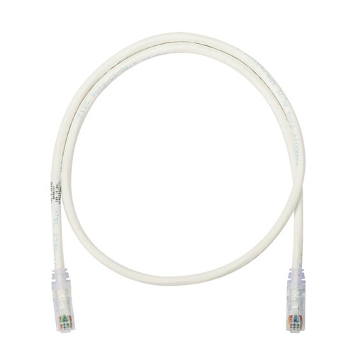 [NET2060] Cable de parcheo utp categoría 6, con plug modular en cada extremo - 3 m. - blanco mate