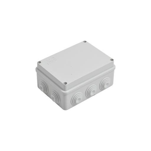 [SEC3252] Caja de derivación de pvc auto-extinguible con 10 entradas, tapa atornillada, 150x110x70 mm, para exterior (ip55)