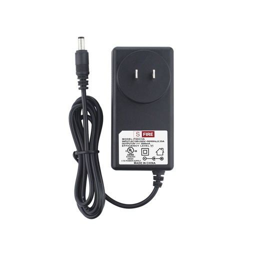 [POW51869] Fuente de poder de 9 vcd regulado @ 3a ; voltaje de entrada de 100-240 vca