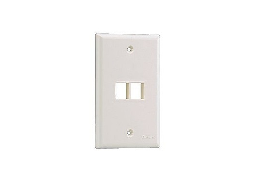 [WIR921] Placa Para Pared 2 Puertos Panduit NK2FNWH NetKey