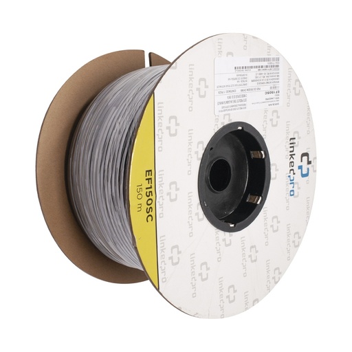 [SEC3424] Carrete de fibra óptica monomodo con conectores sc-sc duplex, reforzada con kevlar, de 150 metros