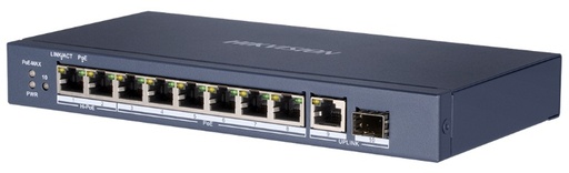 [SEC3487] Switch poe+ / 6 puertos poe+ / 2 puertos poe++ / bt (90 w) / 1 puerto sfp / 1 puerto uplink gigabit / 300 mts poe larga distanci