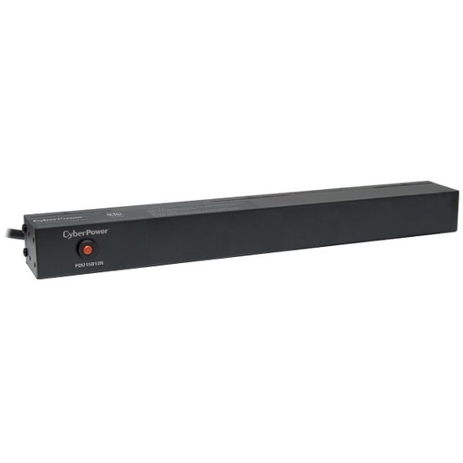 [SEC3557] Pdu básico para distribución de energía, con 12 tomas nema 5-15r traseras, 1ur, 15 amp, 120 vca