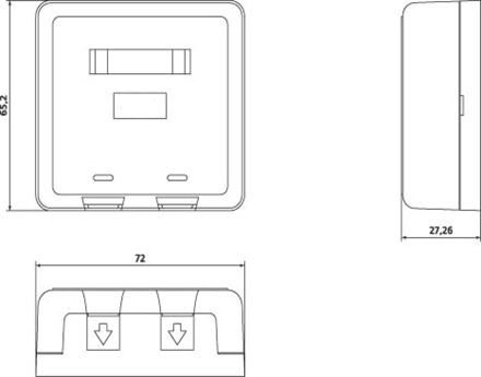 [WIR978] Caja de pared con 2 puertos keystone, no incluye jacks 