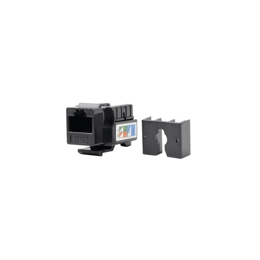 [WIR981] Módulo jack keystone cat5e con terminación 110 (punchdown) para faceplate - color negro