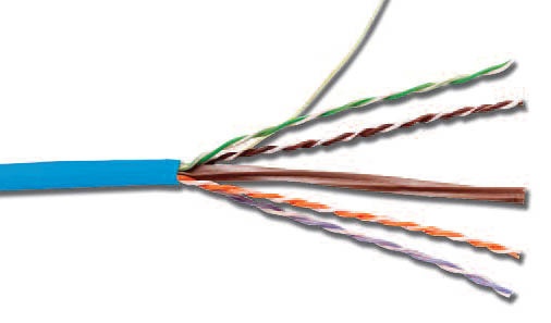 [SEC3653] Bobina de cable utp reelex, de 4 pares, alto desempeño cat6, pvc (cm), color azul, 23 awg, 305m