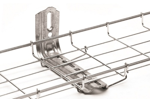 [WIR1011] Ménsula omega tipo l inteligente, 210mm de ancho, con acabado electro zinc