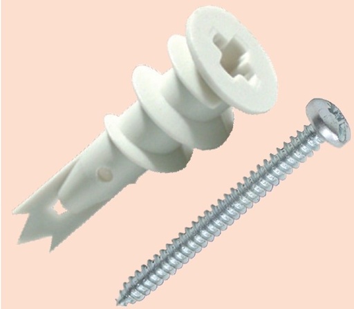 [WIR1016] Kit de 10 taquetes autoperforables y 10 tornillos 10mm x 1 1/2" (1301-05002)