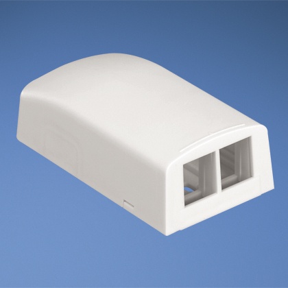 [WIR1078] Caja de montaje en superficie, para 2 módulos keystone, color blanco