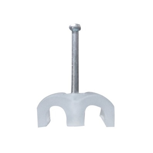 [WIR1086] Grapa Doble Para Cable Thorsman TD-C46 4mm Transparente 100 Piezas