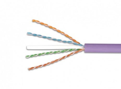 [SEC3864] Bobina de cable utp reelex, de 4 pares, desempeño cat6, ls0h (bajo humo, cero halógenos), color violeta, 24 awg, 305m