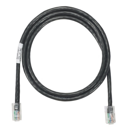 [NET2199] Cable de parcheo utp categoría 5e, con plug modular en cada extremo - 2 m. - negro