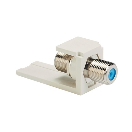 [WIR1114] Módulo acoplador coaxial tipo f, keystone, de 75 ohms, 3.0 ghz, color marfil