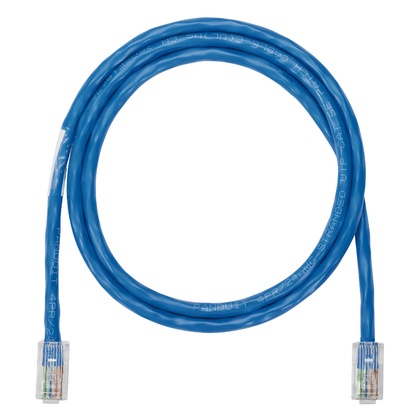 [NET2226] Cable de parcheo utp categoría 5e, con plug modular en cada extremo - 1 ft. - azul