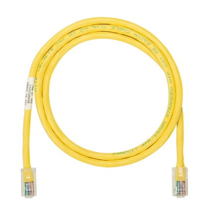 [NET2228] Cable de parcheo utp categoría 5e, con plug modular en cada extremo - 1 m. - amarillo