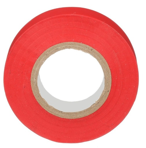 [WIR1178] Cinta eléctrica para aislar, de pvc, uso general, grosor de 0.18mm (7 mil), ancho de 19mm, y 20.12m de largo, color rojo