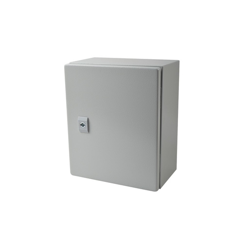 [SEC4507] Gabinete de acero ip66 uso en intemperie (250 x 300 x 150 mm) con placa trasera interior y compuerta inferior atornillable (incl