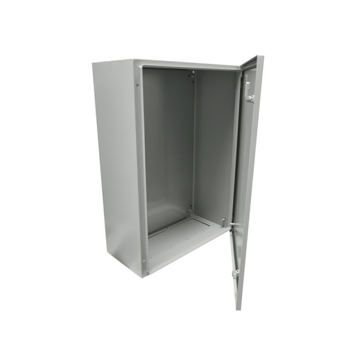 [SEC4518] Gabinete de acero ip66 uso en intemperie (500 x 700 x 250 mm) con placa trasera interior y compuerta inferior atornillable (incl