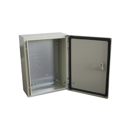 [SEC4533] Gabinete de acero ip66 uso en intemperie (600 x 600 x 300 mm) con placa trasera interior y compuerta inferior atornillable (incl
