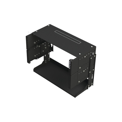 [NET2341] Rack abierto de 19" de 5 unidades profundidad ajustable (8" a 12") con charola de uso múltiple.