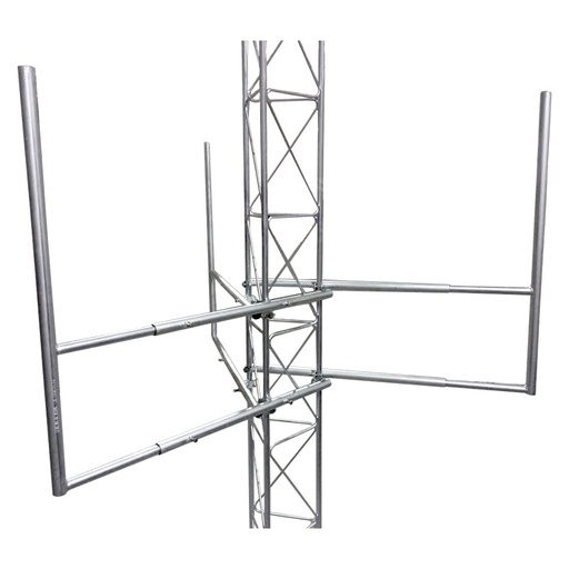 [SEC4577] Brazo tipo "f" para tramos stz-30, galvanizado por electrólisis.