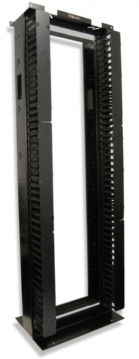 [NET2392] Rack de aluminio system de 7ft x 19in, 45ur, con organizadores verticales, conexión de tierra y accesorios de montaje