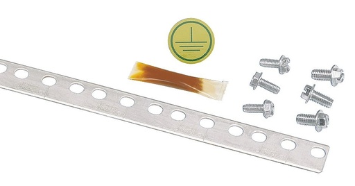 [NET2398] Barra vertical para tierra física, de 2m de largo, para montaje en rack