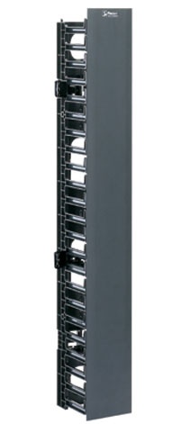 [NET2455] Organizador vertical sencillo netrunner, para rack abierto de 45 unidades, 4.9in de ancho, color negro