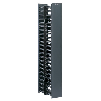 [SEC4661] Organizador vertical doble netrunner, de 22.5 ur, 4.9in de ancho, color negro
