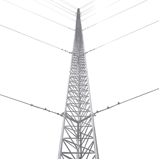 [SEC4704] Kit de torre arriostrada de piso de 9 m altura con tramo stz35 galvanizado electrolítico (no incluye retenida).
