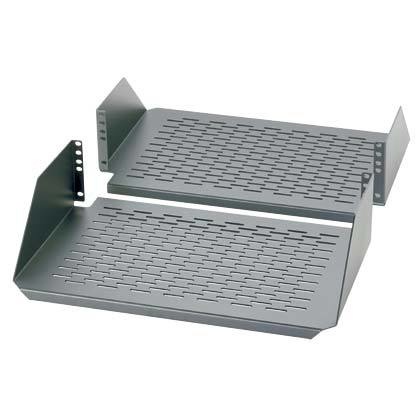 [NET2566] Charola para soportar equipos en rack de 19in, ventilada, frontal y posterior, capacidad de 136 kg, 3ur