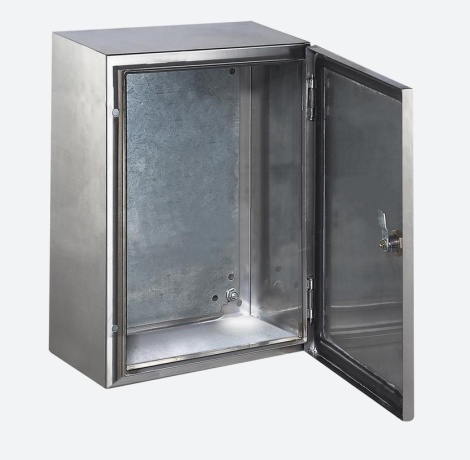 [SEC4802] Gabinete de acero inoxidable ip66 uso en intemperie (600 x 800 x 200 mm) con placa interna galvanizada.