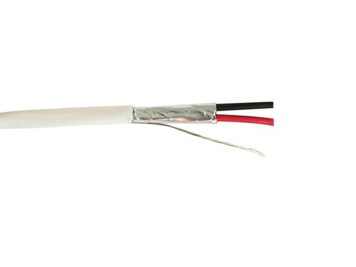 [SEC4853] Cable de audio comercial y de seguridad belden 5200fe 009100 forro pvc blanco cmr riser 2c/16awg 2 conductores calibre 16 awg mu