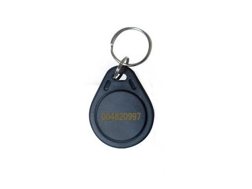 [ACC698929] Llavero de proximidad ax-tag100 marca axceze frecuencia de 125khz encapsulado negro con codigo escrito al frente  lectura efecti