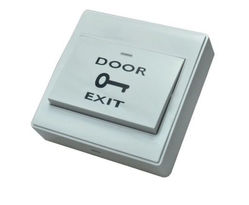 [ACC698949] Botón liberador axceze ax-b40 botón tipo push fabricado en plastico incluye base  medidas 86x86x25 mm conexión a 2 hilos cuenta 