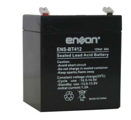 [POW51926] Bateria de respaldo enson ens-bt412 12vdc 4a base plomo-acido para fuentes de poder y sistemas de respaldo