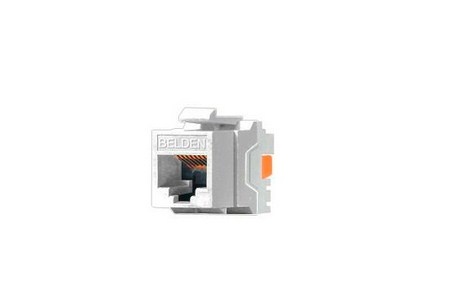 [NET2855] Conector modular jack rj45 cat6a belden ax102282 estilo keyconnect blanco compatible con faceplate ax102660,ax102655,ax102249 pa