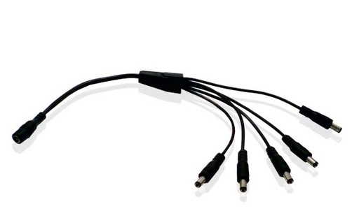 [POW51937] Distribuidor tipo pulpo enson ens-dc15 de 1 a 5 canales ideal para alimentacion de camaras de cctv