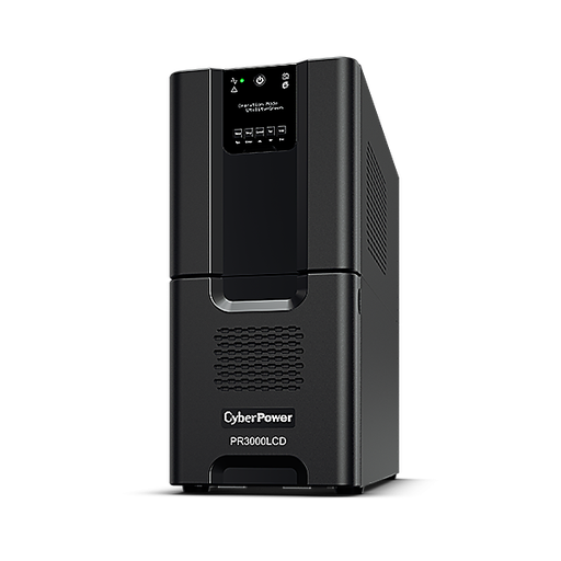 [POW51956] No break ups tipo torre pr3000lcd cyberpower 3000va/2700watts/display lcd/ 10 contactos con respaldo de bateria y supresion de p
