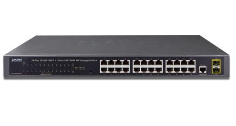 [NET2978] Switch 24 puertos rj45 gigabit ethernet 10/100/1000 mbps / planet gs-4210-24t2s / 2 ranuras mini-gbic / sfp 100/1000 mpbs / swit