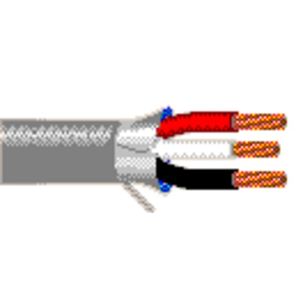 [SEC4998] Cable para seguridad y sonido belden 5301fe 0081000 forro pvc gris cmr riser 3c/18awg 3 conductores calibre 18awg 100% cobre mul